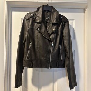 COLLECTION B Women's Black Faux Leather Jacket